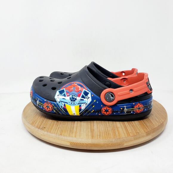 CROCS Star Wars Shoes Kids 12 Imperial Darth Vadar Black Girls Boys Clog Sandal - Picture 7 of 12